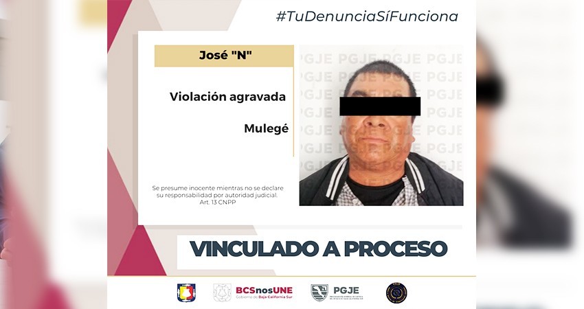 Por el delito de violación agravada José “N”, quedó vinculado a proceso y en prisión preventiva