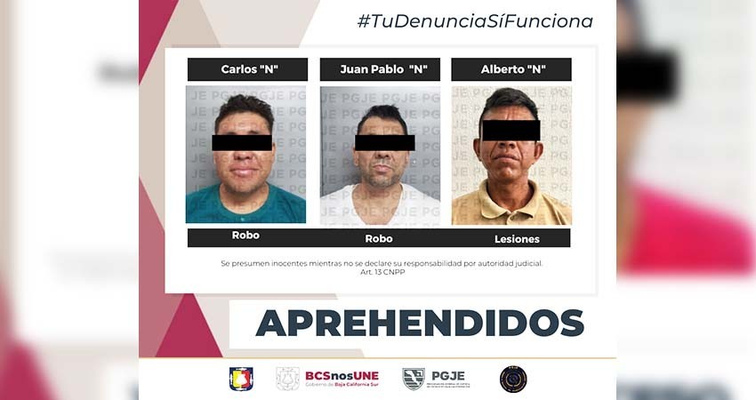 Tres hombres son imputados por el delito de robo y lesiones