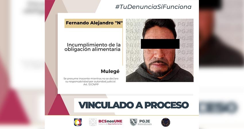 Alejandro “N” fue vinculado a proceso por incumplimiento de la obligación alimentaria