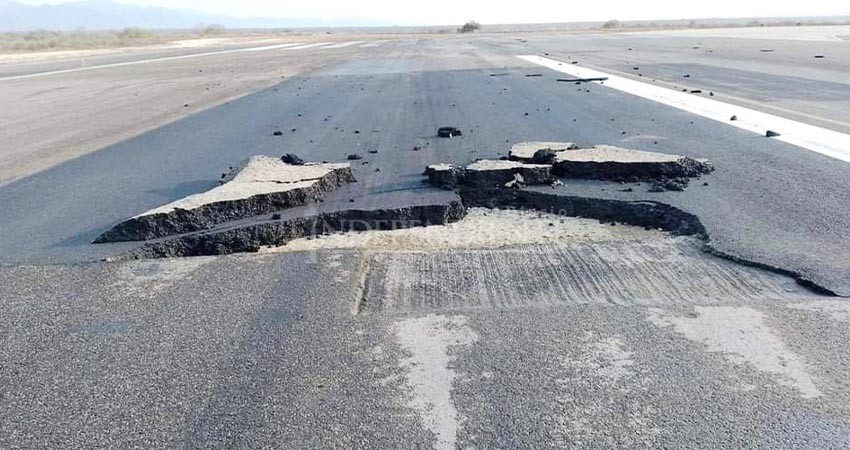 Reporta Aeropuerto Internacional de Los Cabos daños a pista principal