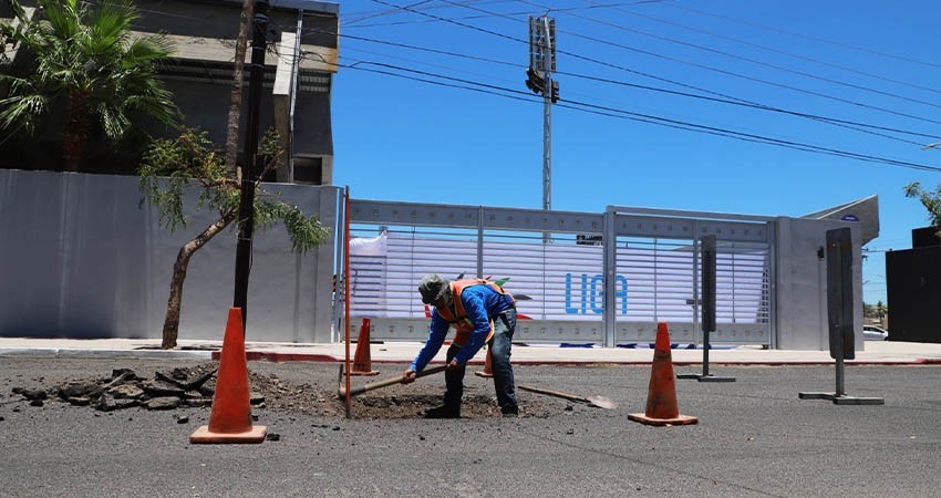 Repara SEPUIMM problemática de drenaje en Estadio Guaycura