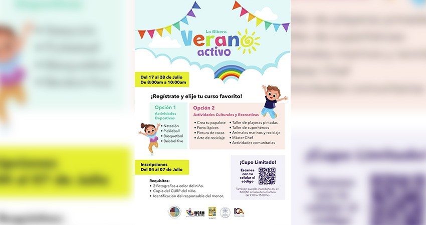 INDEM invita a las niñas y niños al curso vacacional “Verano Activo”