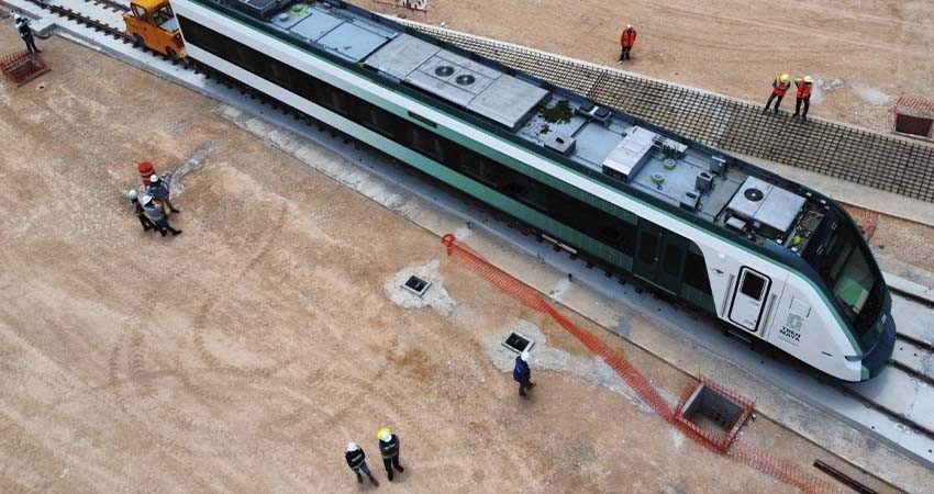 Primeros vagones del Tren Maya inician pruebas en Cancún