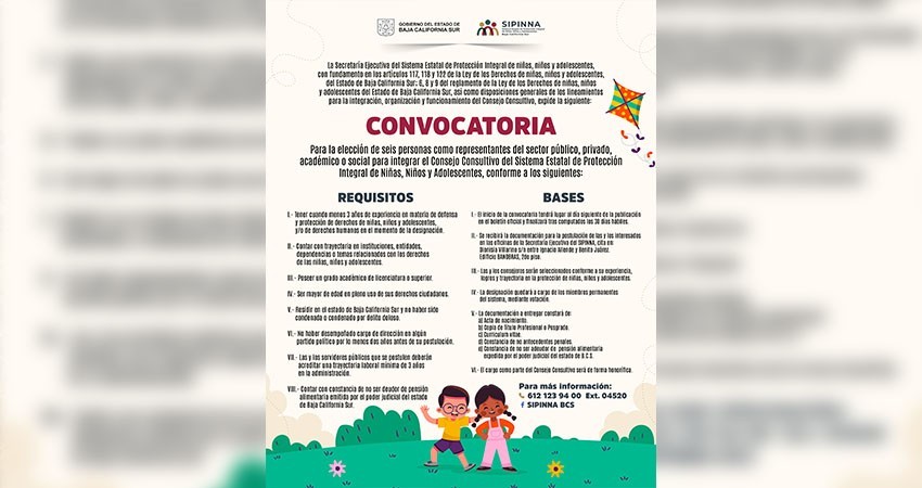 Convoca SIPINNA a formar parte del consejo consultivo