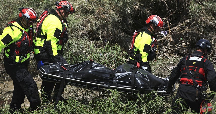 Hallan cadáver en el Río Bravo en la zona de boyas alambradas