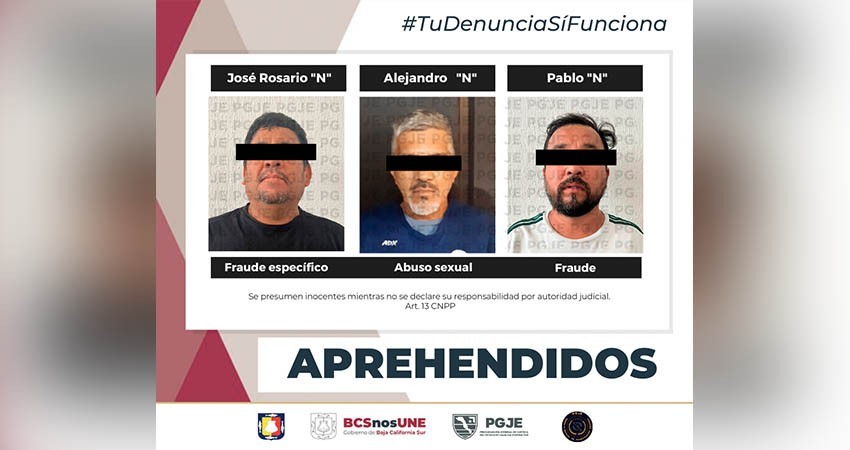 Cumplimenta PGJE 3 órdenes de aprehensión por diversos delitos