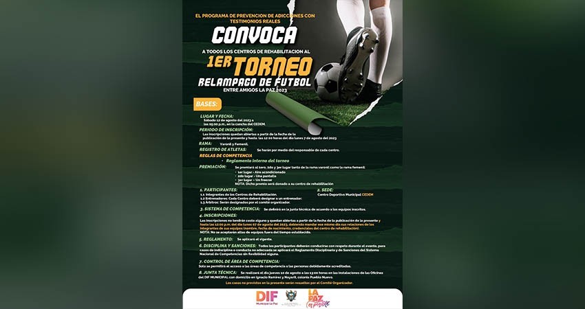 Todo listo para el 1er. Torneo relámpago de fútbol “Entre Amigos La Paz 2023”