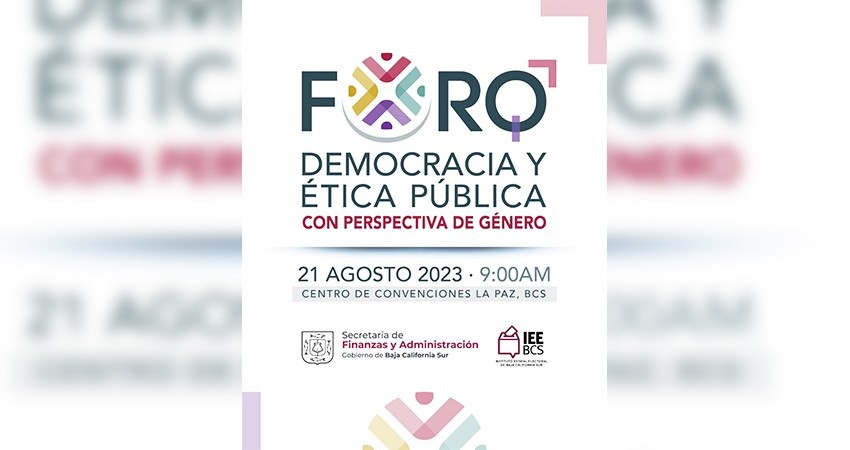Reprograman foro “Democracia y ética pública”, para el 25 de agosto