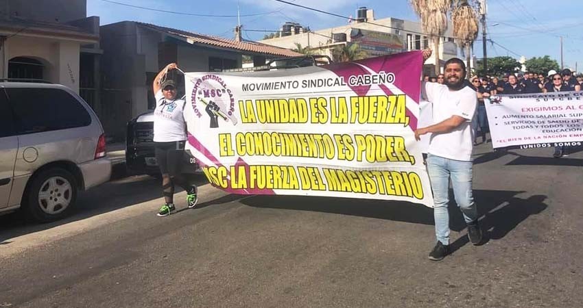 "Sigue la lucha"; Movimiento Sindical Cabeño en espera de bases para maestros compensados