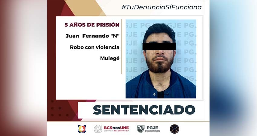 5 años pasará en prisión el responsable de robo con violencia en Guerrero Negro
