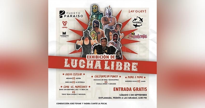 Organizan primer show de Lucha Libre Profesional en Cabo San Lucas