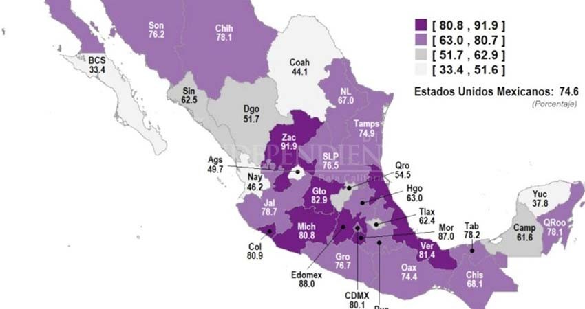 BCS es la entidad con menor percepción de inseguridad pública: INEGI