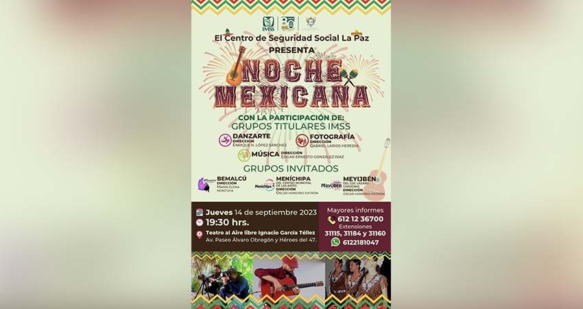 Invitan al Festival Cultural “Noche Mexicana” en La Paz
