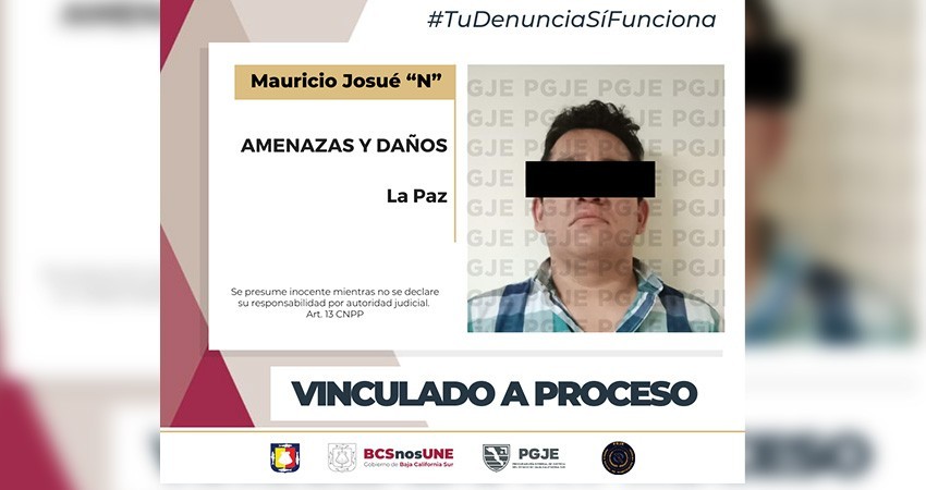 Por delito de amenazas y daños imputado queda vinculado a proceso Josué “N”