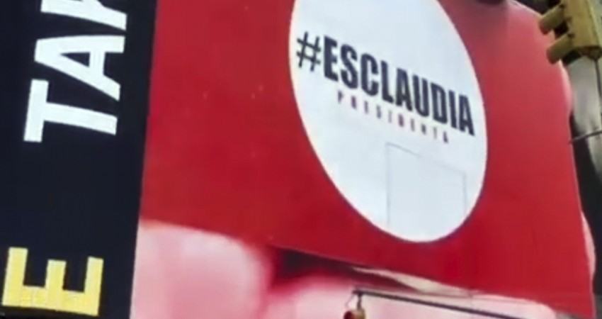 PAN interpone denuncia ante el INE por anuncio de Claudia Sheinbaum en el Times Square de NY