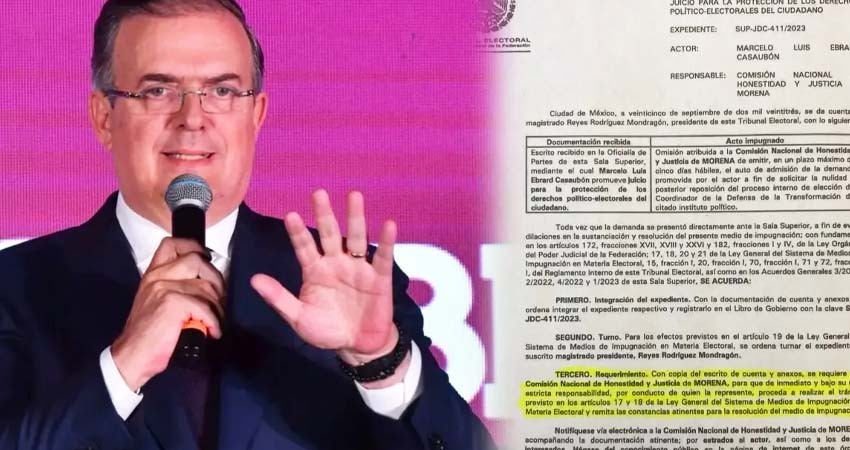 Corrige el TEPJF a Ebrard; únicamente solicitó información a Morena