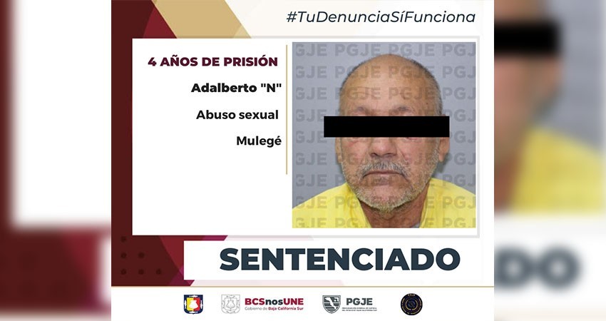 Es sentenciado a 4 años de prisión Adalberto “N” por el delito de abuso sexual