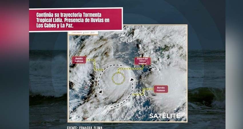 Intensas lluvias en BCS por la TT “Lidia”; reportan corte carretero Cd Constitucion - La Paz