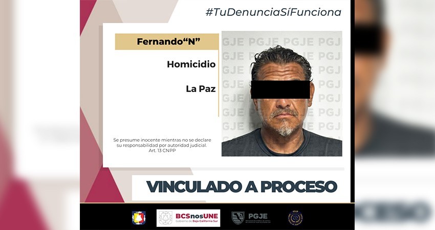 Queda en prisión preventiva Fernando “N” imputado por homicidio en La Paz