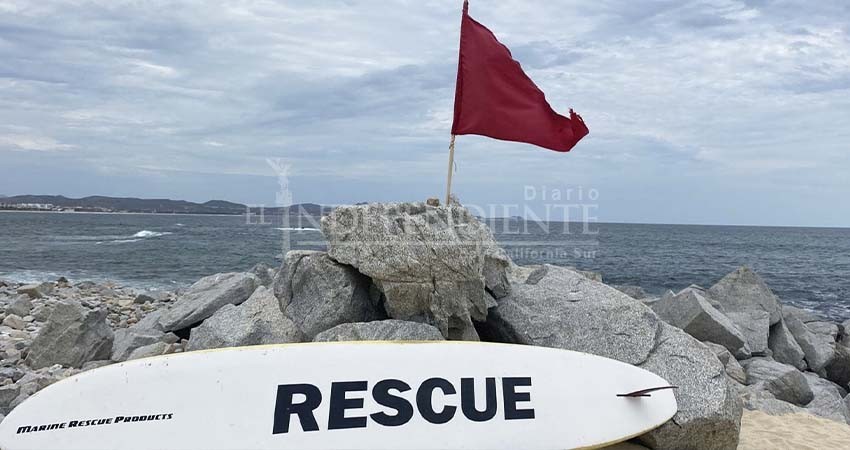 Playas de Los Cabos con bandera negras, por afectaciones de "Lidia"
