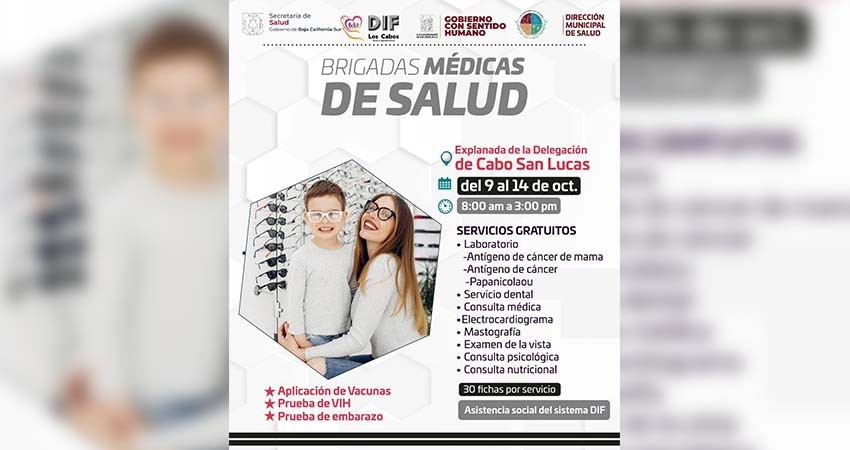 Las brigadas de salud del municipio continúan en Cabo San Lucas