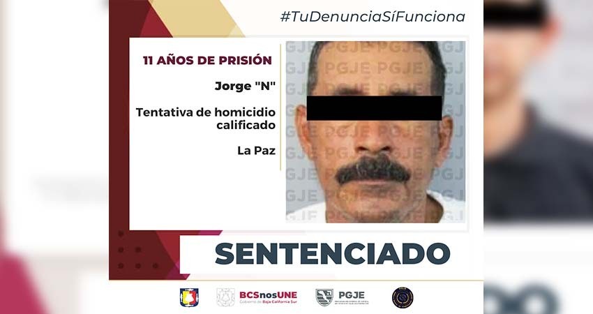 Sentencian a 11 años de prisión a Jorge “N” por el delito de homicidio en grado de tentativa