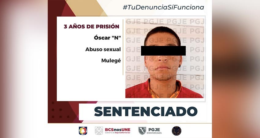 Sentencian a 3 años de prisión a culpable de abuso sexual