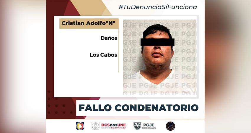Obtiene fallo condenatorio contra Adolfo “N” por el delito de daños