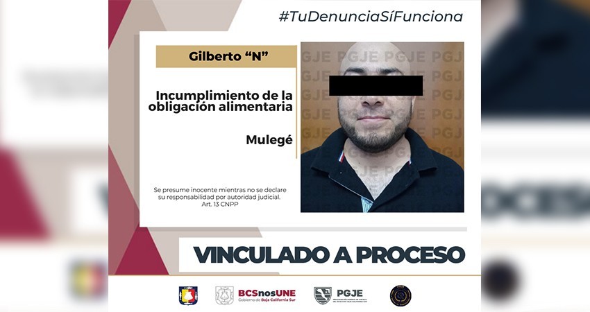 Vinculado a proceso Gilberto "N" por incumplimiento de la obligación alimentaria