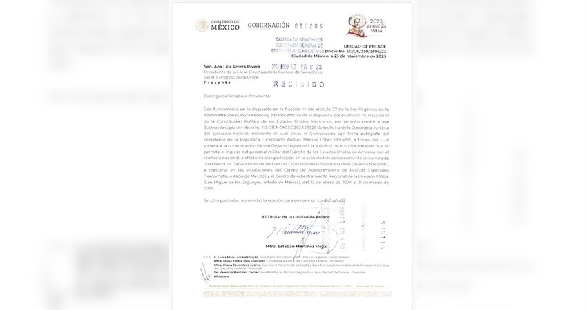 Pide AMLO al Senado autorización para que militares de EE.UU. entren a México