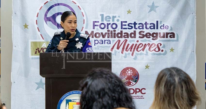 La Policía Municipal de La Paz participa en el primer Foro Estatal de Movilidad Segura para Mujeres “A dónde voy, ¡voy segura!”