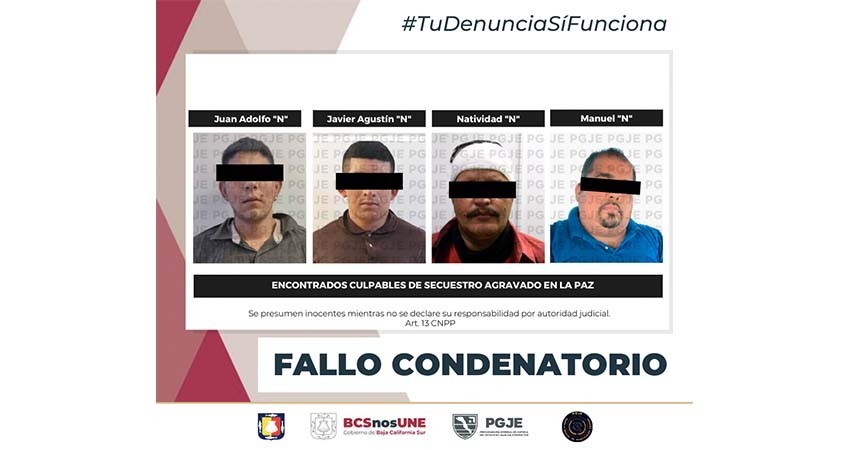Emite juez 4 fallos condenatorios por secuestro agravado contra culpables de cometerlo
