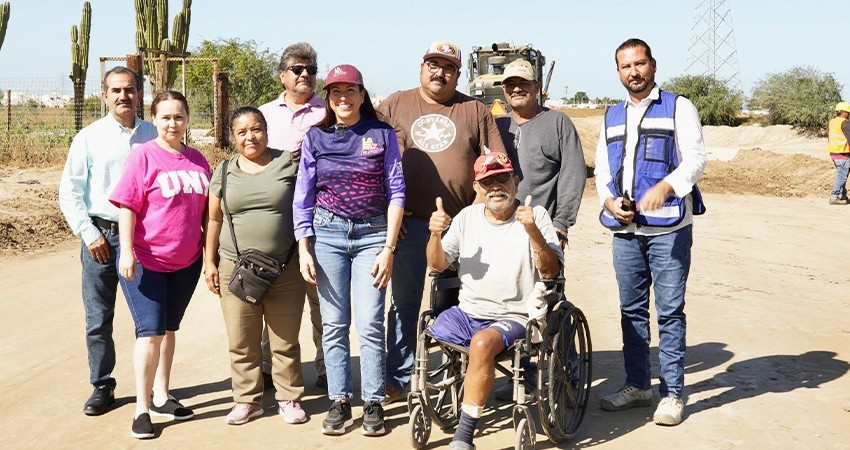 Supervisa alcaldesa de La Paz avances de obra en el tramo 3 del Circuito Vial Sur
