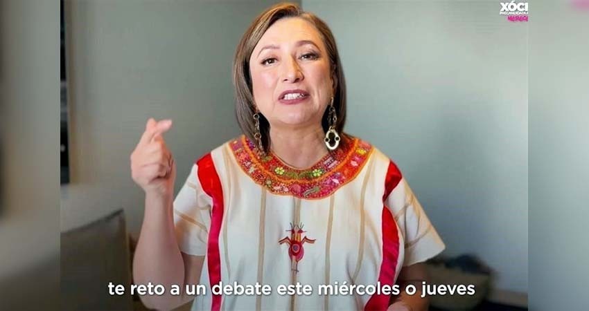 Xóchitl Gálvez reta a Sheinbaum a debate