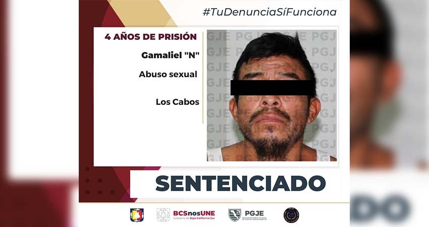 Sentencian a 4 años de prisión a Gamaliel “N” por el delito de abuso sexual