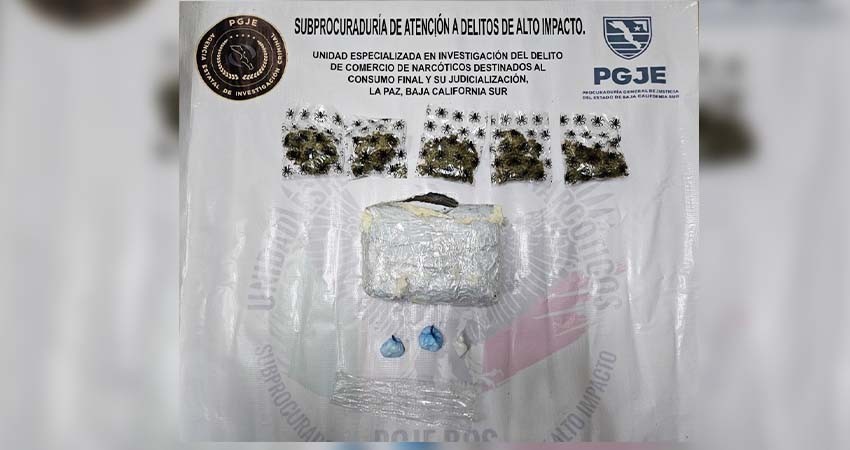 Más de 2 mil dosis de droga fueron aseguradas mediante cateo en un domicilio de La Paz
