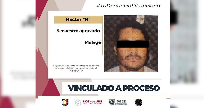 Vinculan a proceso Héctor “N” por el delito de secuestro