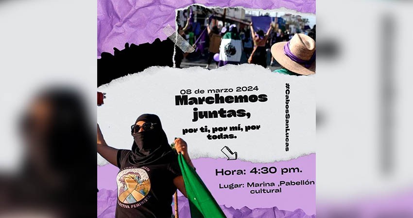 Convocan colectivas a la marcha del próximo 8M en Los Cabos