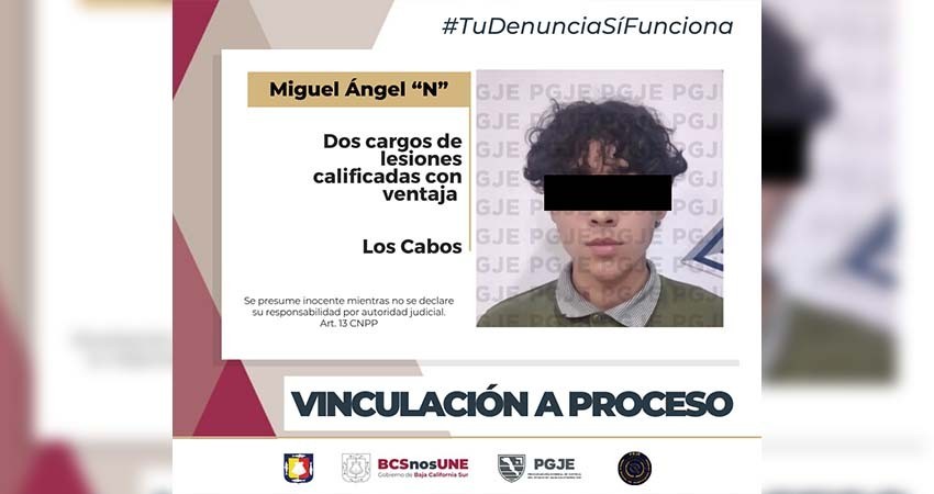 Vinculan a proceso a Miguel “N” por lesiones calificadas con ventaja en CSL