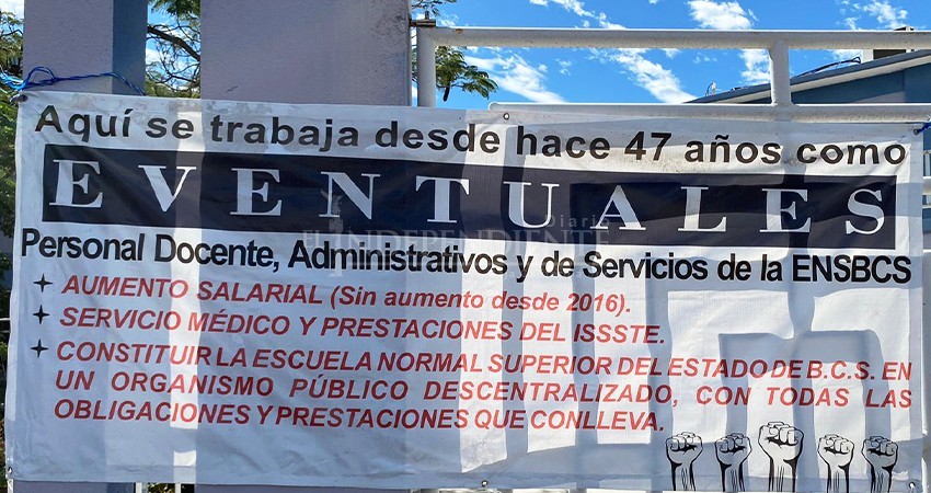 En marcha el paro laboral de la Escuela Normal Superior por incumplimiento del pliego petitorio