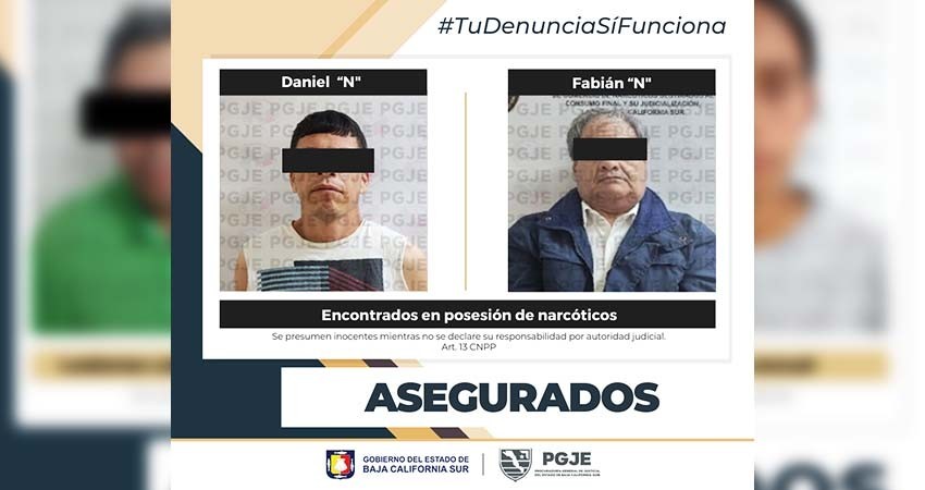 Fueron detenidas dos personas y aseguradas dosis de droga en La Paz