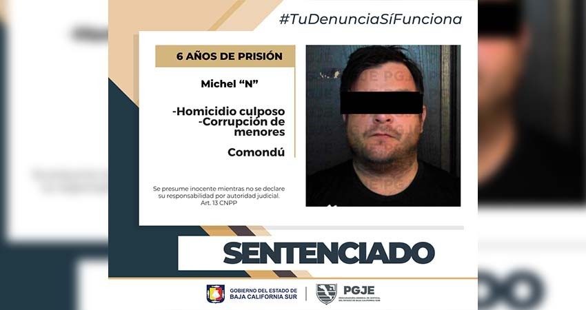 Enfrentará 6 años de prisión culpable de delitos de homicidio culposo y corrupción de menores de edad