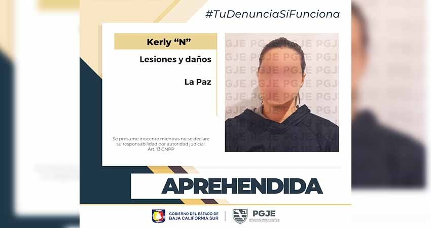 Fue aprehendida Kerly “N” por el delito de daños y lesiones