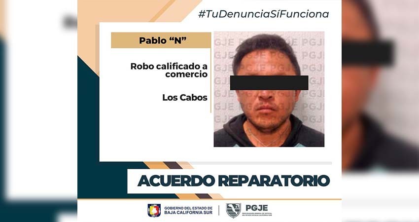 Repara Pablo “N” el daño que causó por robo; suspenden el proceso en su contra