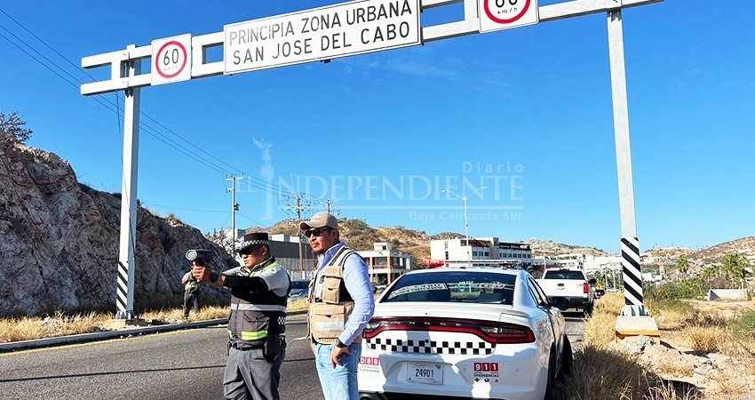 Guardia Nacional implementa radar de velocidad en Los Cabos