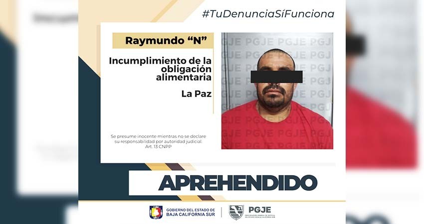 Fue aprehendido Raymundo “N” por incumplimiento de la obligación alimentaria