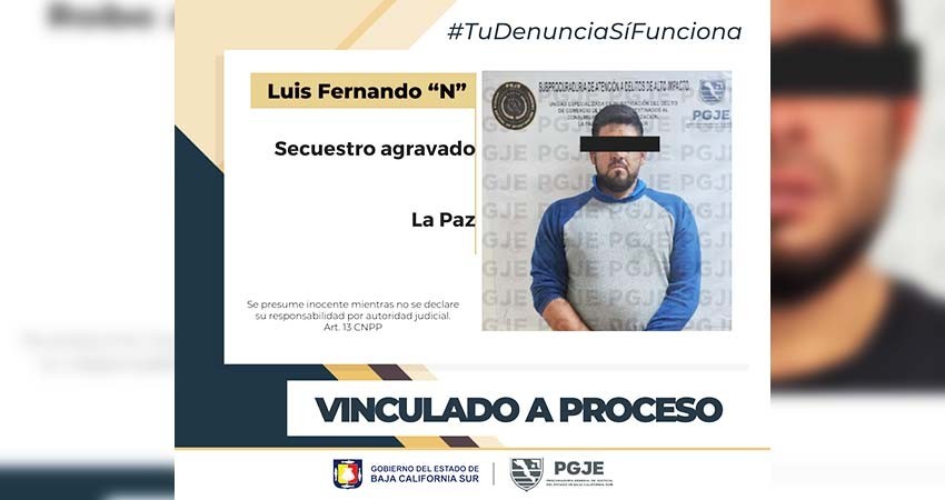Vinculan a proceso Fernando “N” por el delito secuestro en La Paz