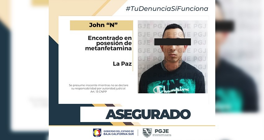 Con cristal fue detenido un hombre en La Paz