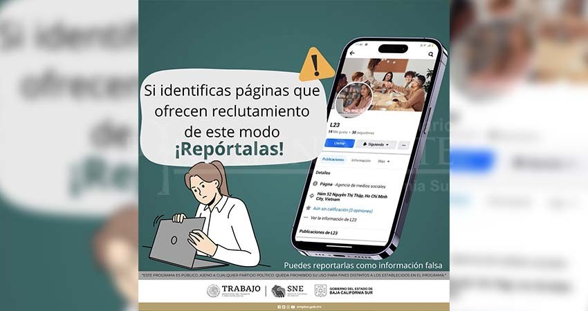 Alerta SNE-BCS a buscadores de empleo para evitar ser víctimas de fraude