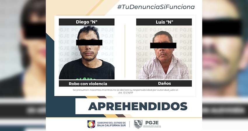 Fueron aprehendidas 2 personas relacionadas con hechos delictivos